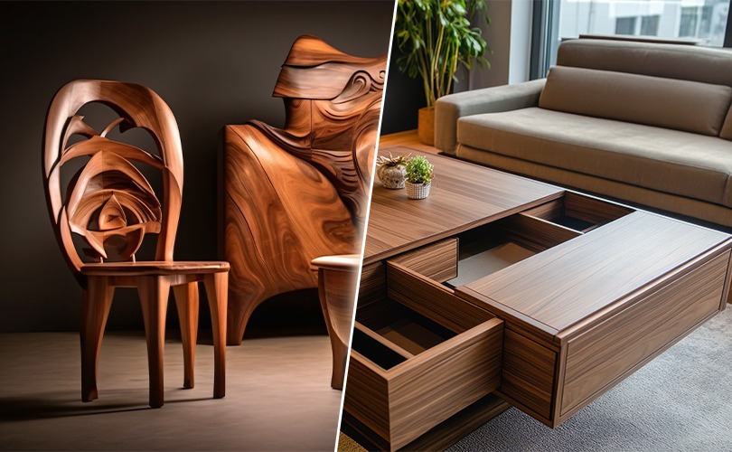 Comparison of solid wood and engineered wood furniture finishes